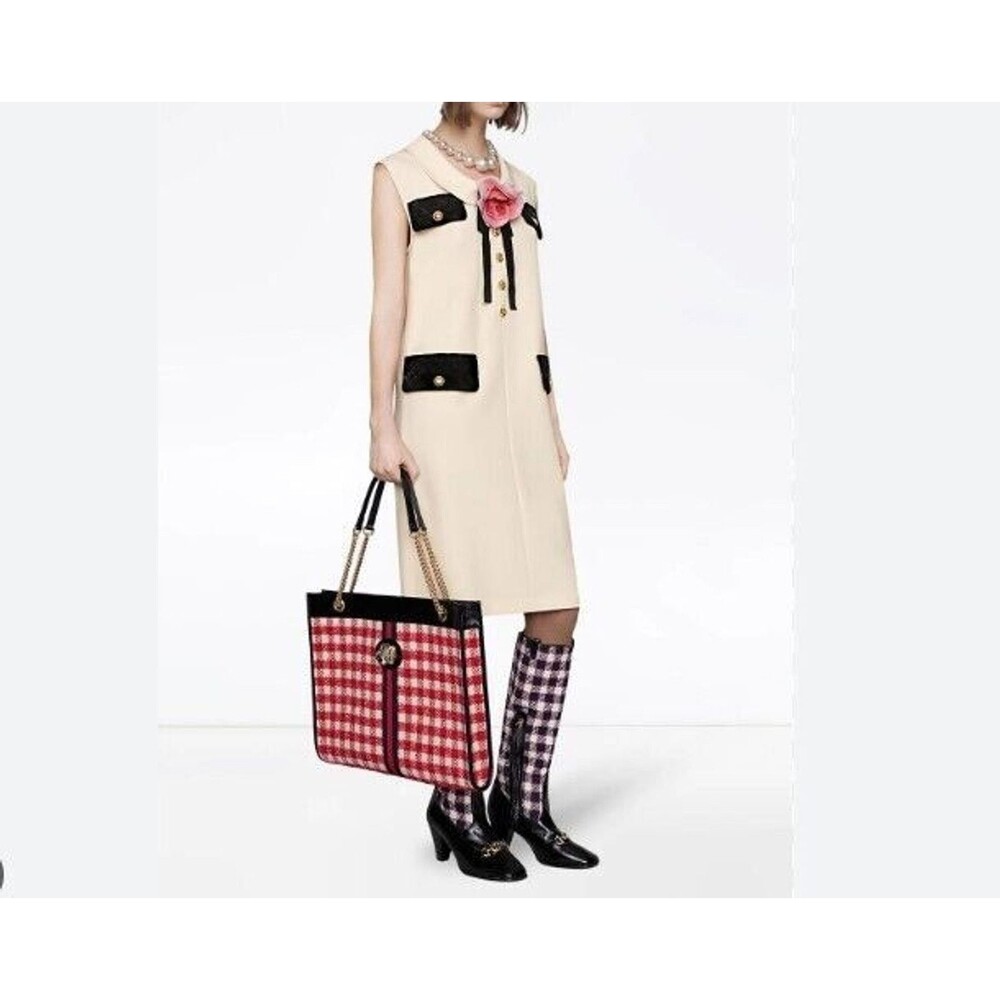 NWT. $3600 GUCCI Floral-appliquéd cady mini dress XXS - Picture 5 of 16